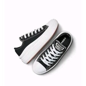 NWT Converse ChuckTaylor AllStar Move Platform Ox Low Black Canvas Women 5 #1572